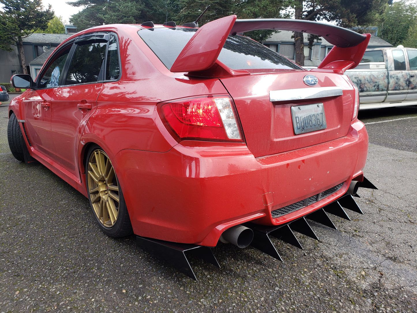 2011-2014 Subaru WRX/STI Rear Diffuser V2 SEDAN ONLY