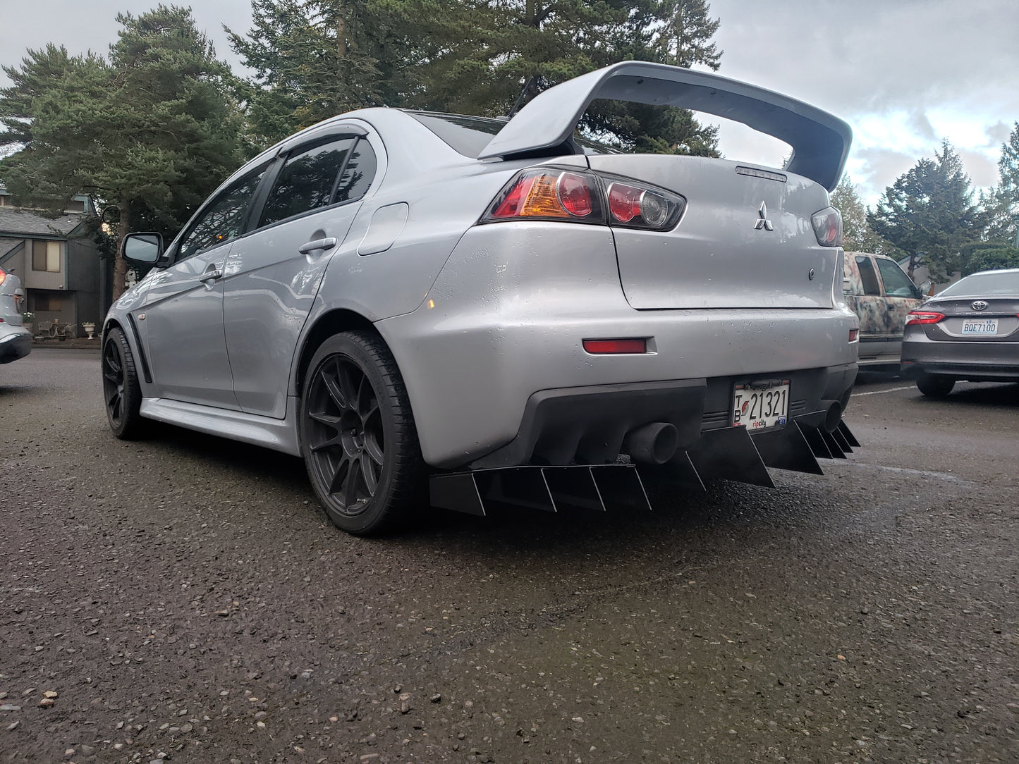 2008+ Mitsubishi Lancer EVO Rear Diffuser V1