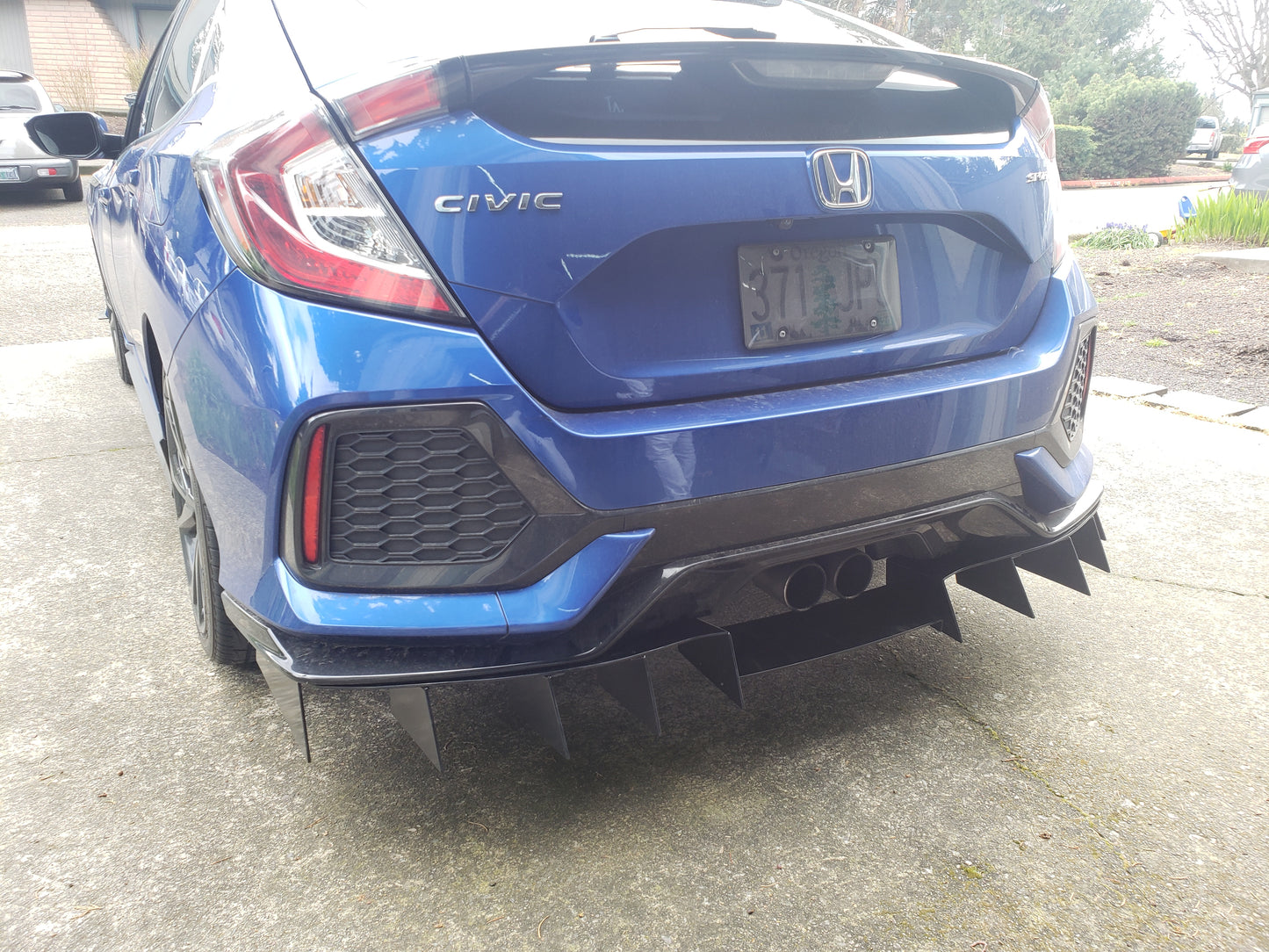 2016-2021 Honda Civic Rear Diffuser V1 Hatchback Only