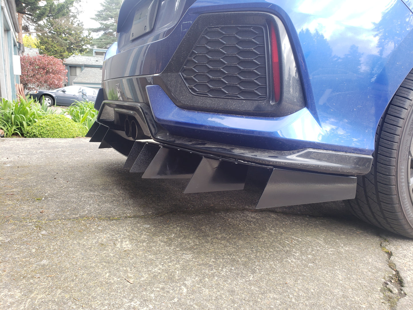 2016-2021 Honda Civic Rear Diffuser V1 Hatchback Only